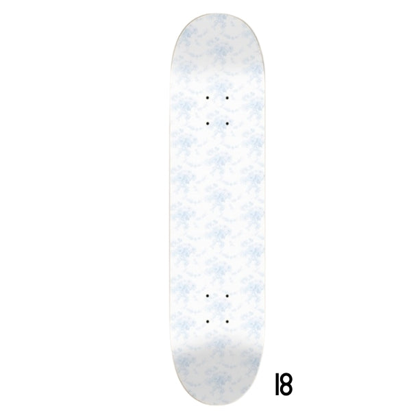 Snowflake Kisses- Soft Blue Floral Lace Skateboard Wall Art #18