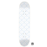 Blue Lattice Dreams- Soft Blue Quatrefoil Skateboard Wall Art #19