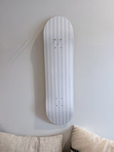 Blueberry Stripes- Soft Blue & White Stripe Skateboard Wall Art #20