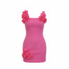 Pink 3D Floral A Line Dress