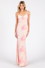 Dreamy Pink Tie-Dye Slip Maxi Dress | Girls Brunch to Beach Vacation