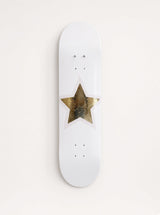Golden Star- Pink & Gold Leaf Star Skateboard Wall Art – DS- #22