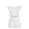 Flirty White Ruffle Two-Piece Set – Beach Day, Brunch & White Party Outfit