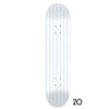 Blueberry Stripes- Soft Blue & White Stripe Skateboard Wall Art #20
