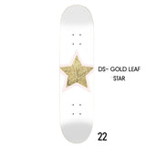 Golden Star- Pink & Gold Leaf Star Skateboard Wall Art – DS- #22