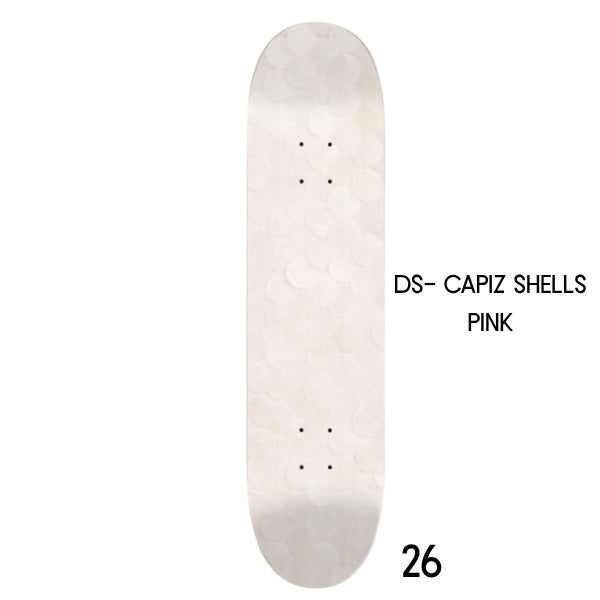 Blush Shell- Pink Capiz Shell Skateboard Wall Art – #DS-26