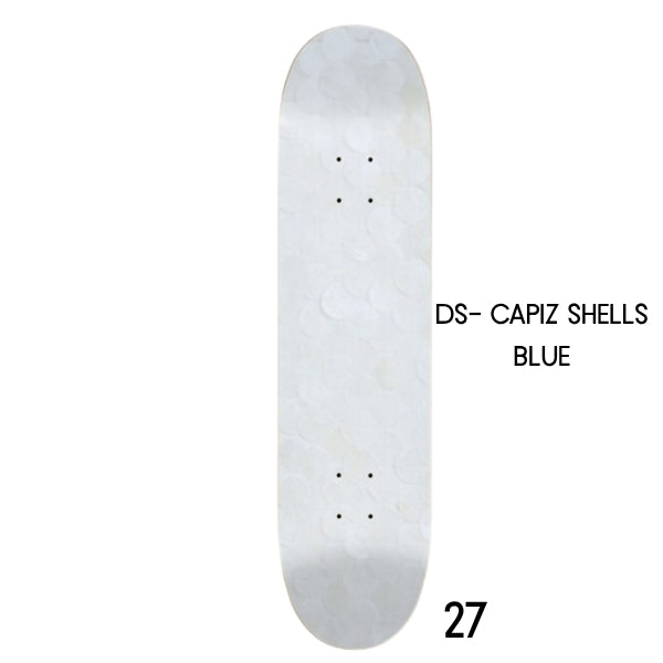 Blue Shell- Soft Blue Capiz Shell Skateboard Wall Art – #DS-27