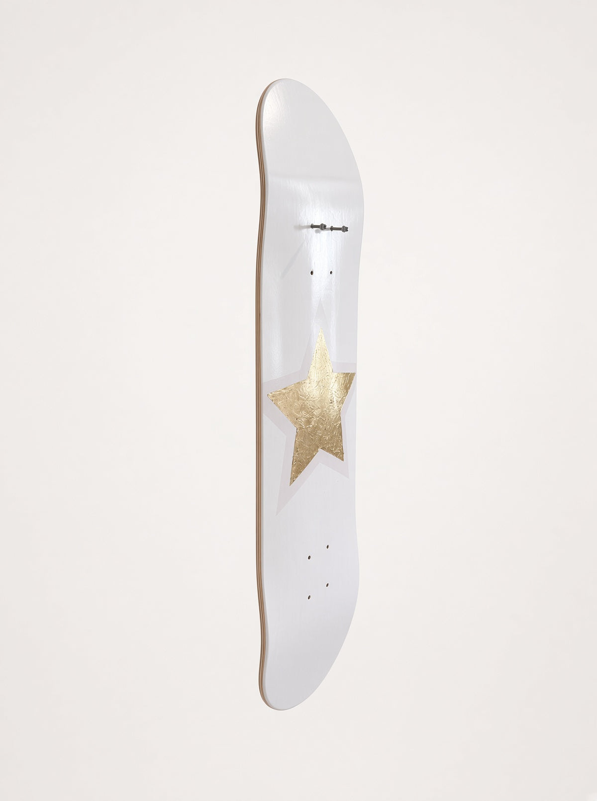 Golden Star- Pink & Gold Leaf Star Skateboard Wall Art – DS- #22
