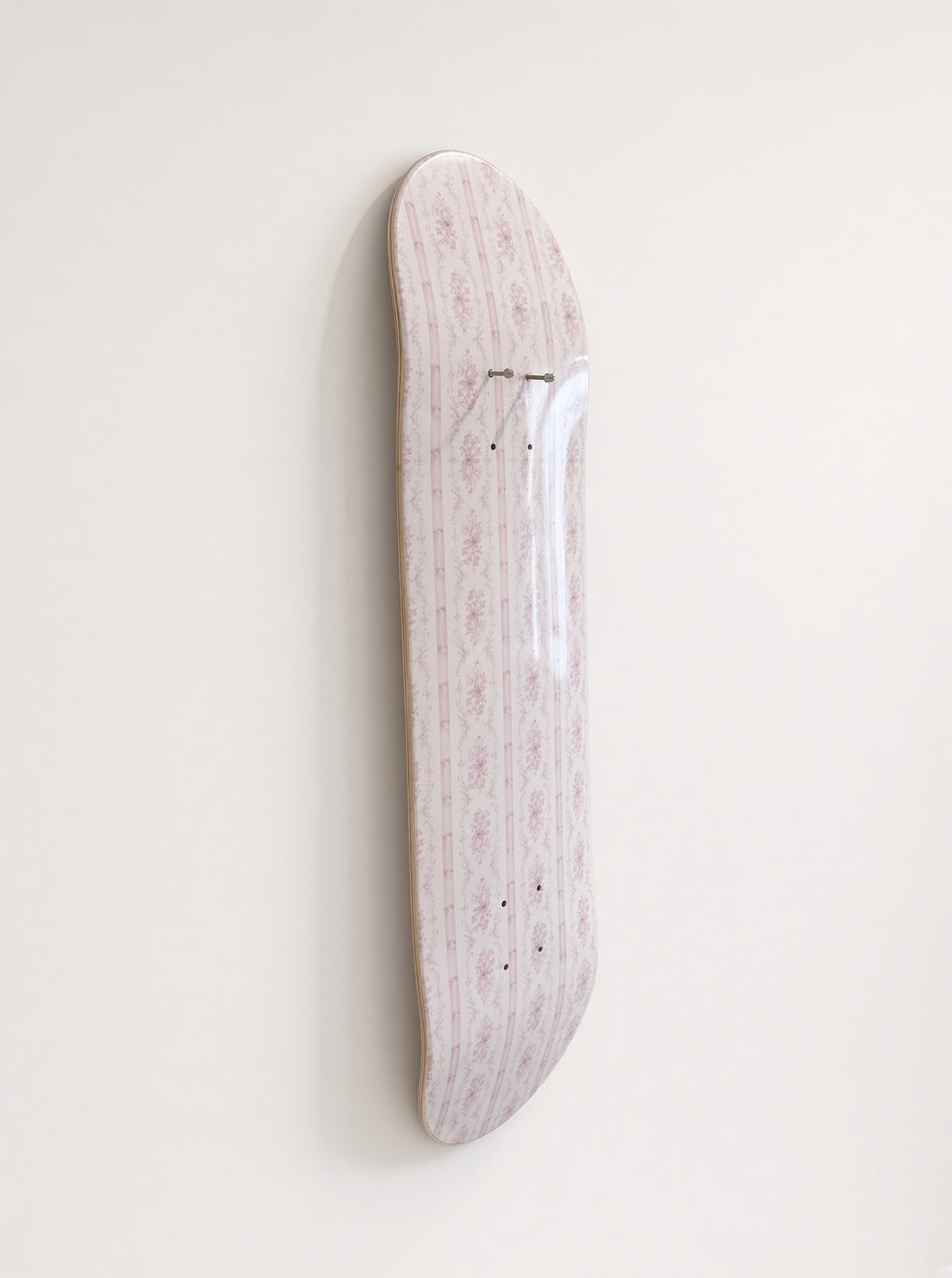 Pink Floral Damask Skateboard Wall Art #9