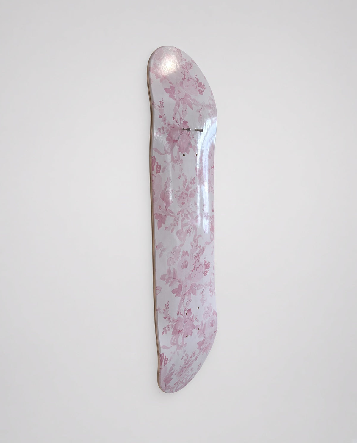 Pink Ribbon Toile- Vintage Floral Skateboard Wall Art #7