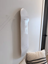 Blueberry Stripes- Soft Blue & White Stripe Skateboard Wall Art #20