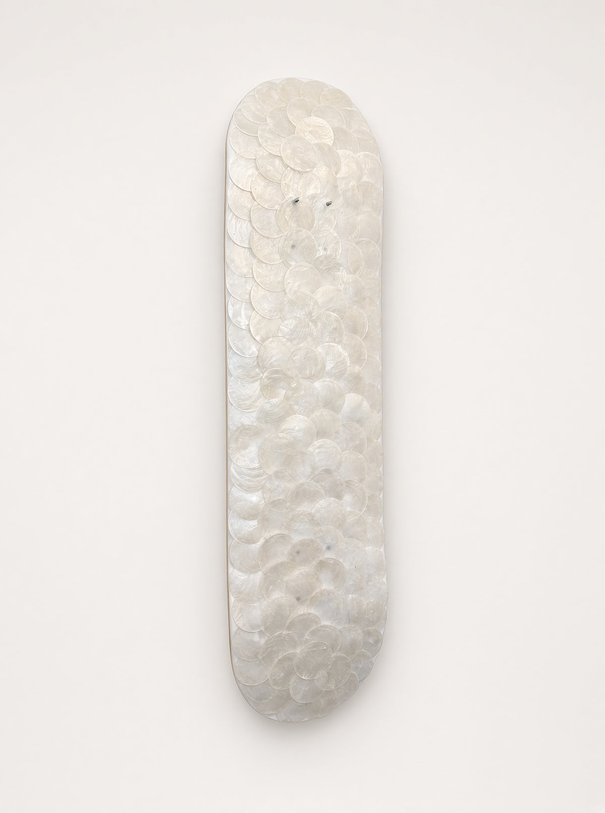 Shell Whisper- Natural Capiz Shell Skateboard Wall Art – #DS-25