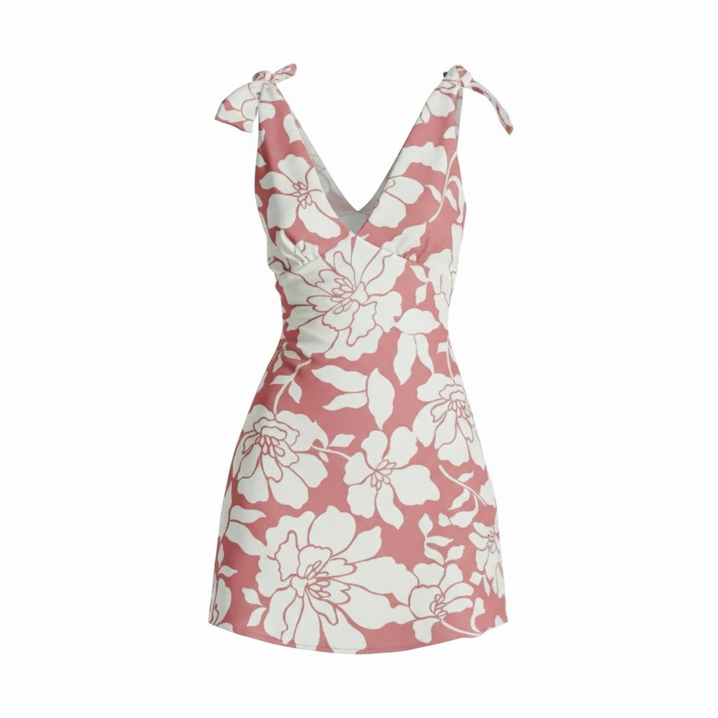 Flirty Pink & White Floral Mini Dress For All Occasions