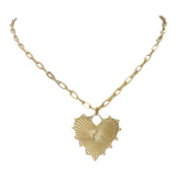 Fluted Gold Love Necklace