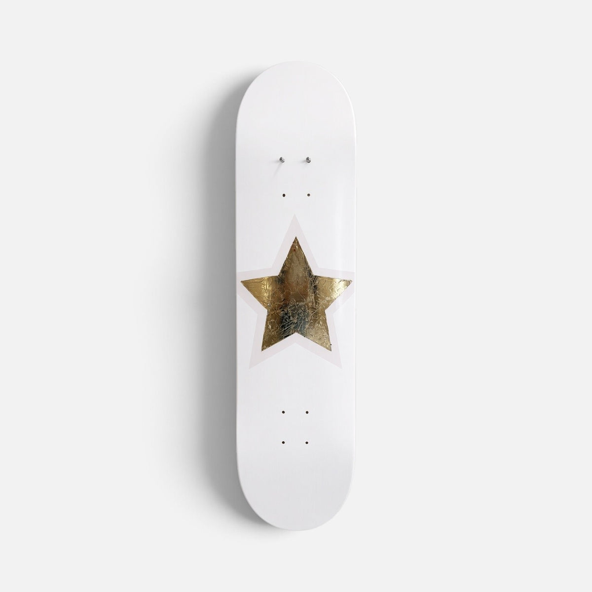 Golden Star- Pink & Gold Leaf Star Skateboard Wall Art – DS- #22