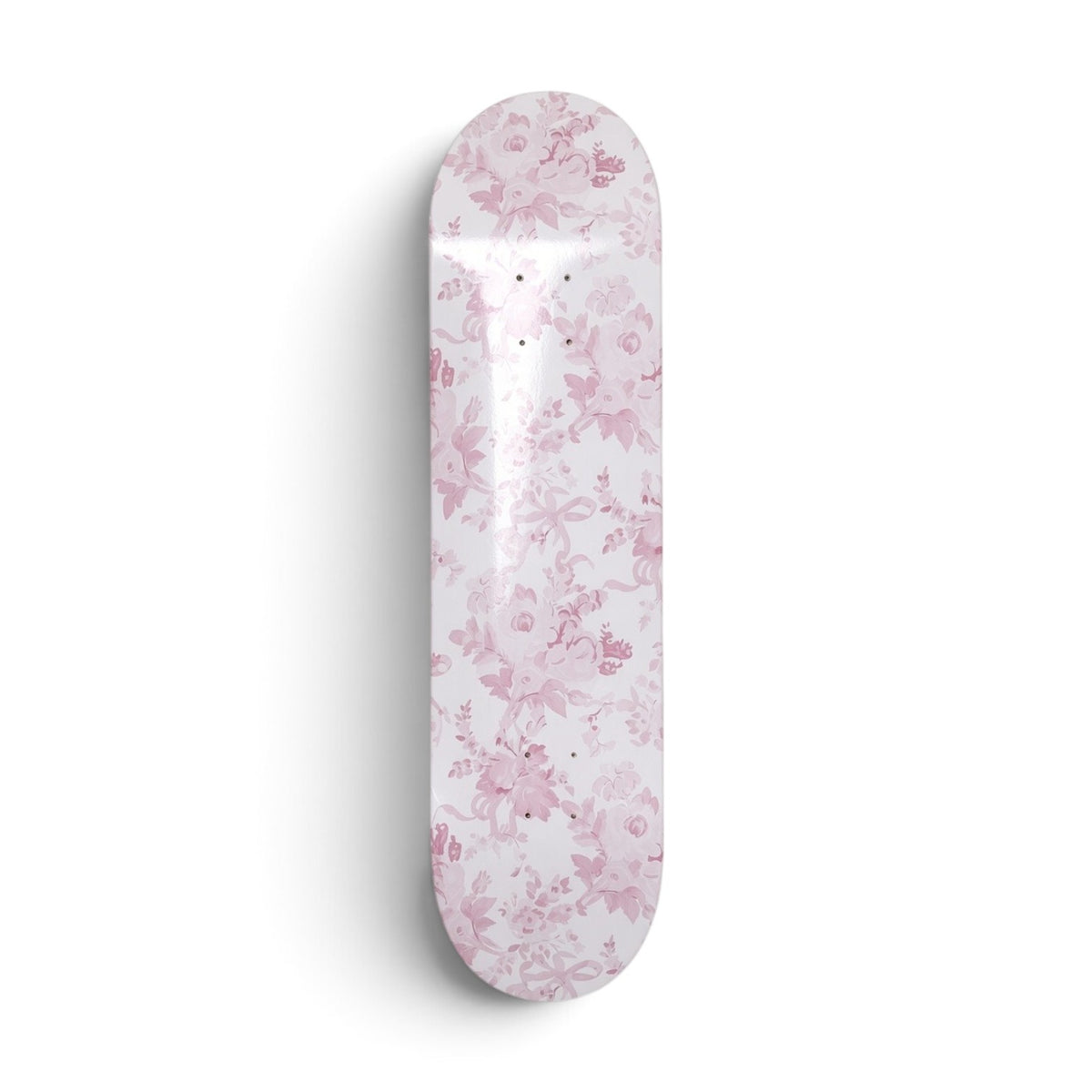 Pink Ribbon Toile- Vintage Floral Skateboard Wall Art #7