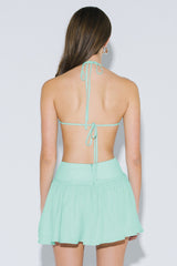 Mint Dream Sequin Halter Mini Dress