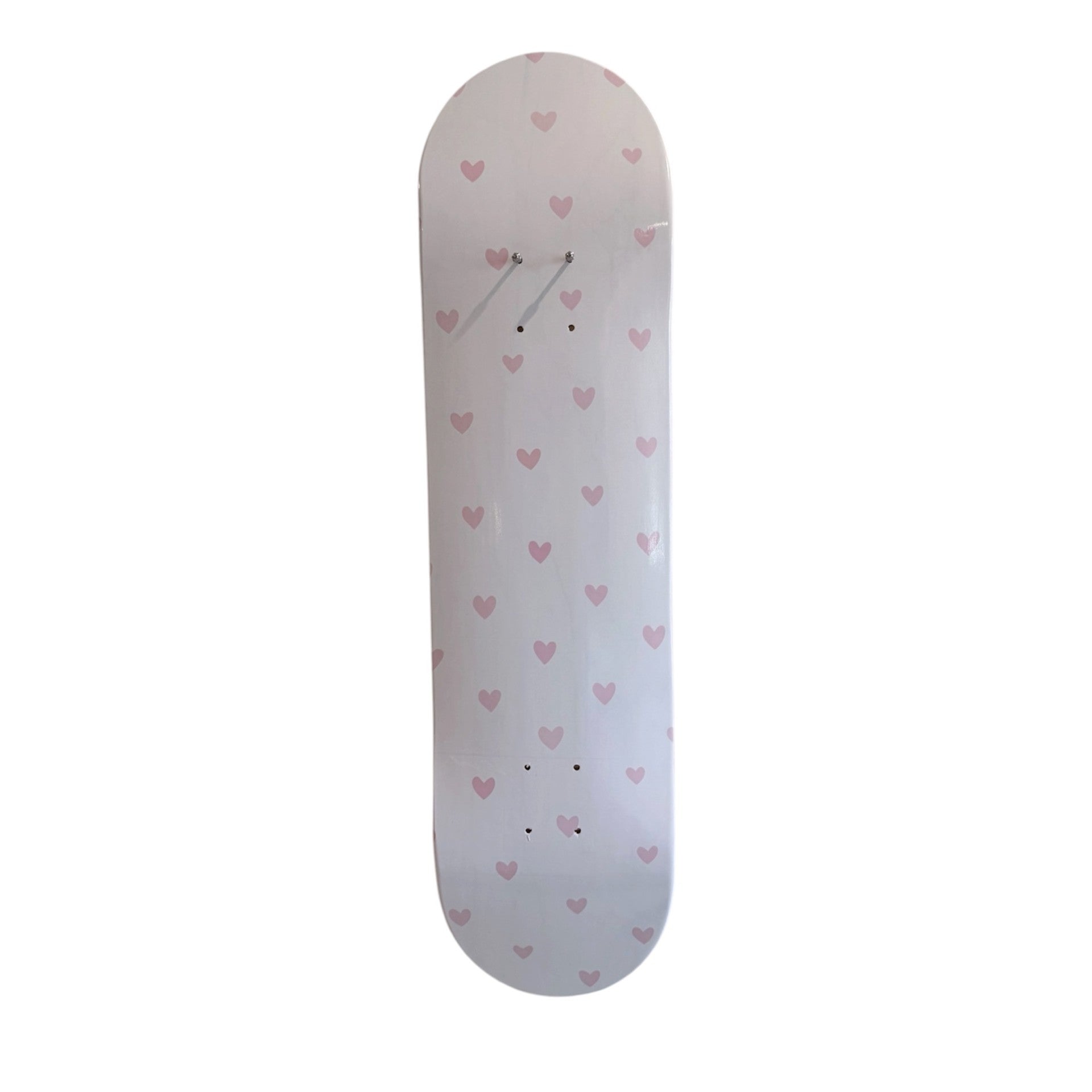 Hearts All Over- Pink Heart Skateboard Wall Art #13