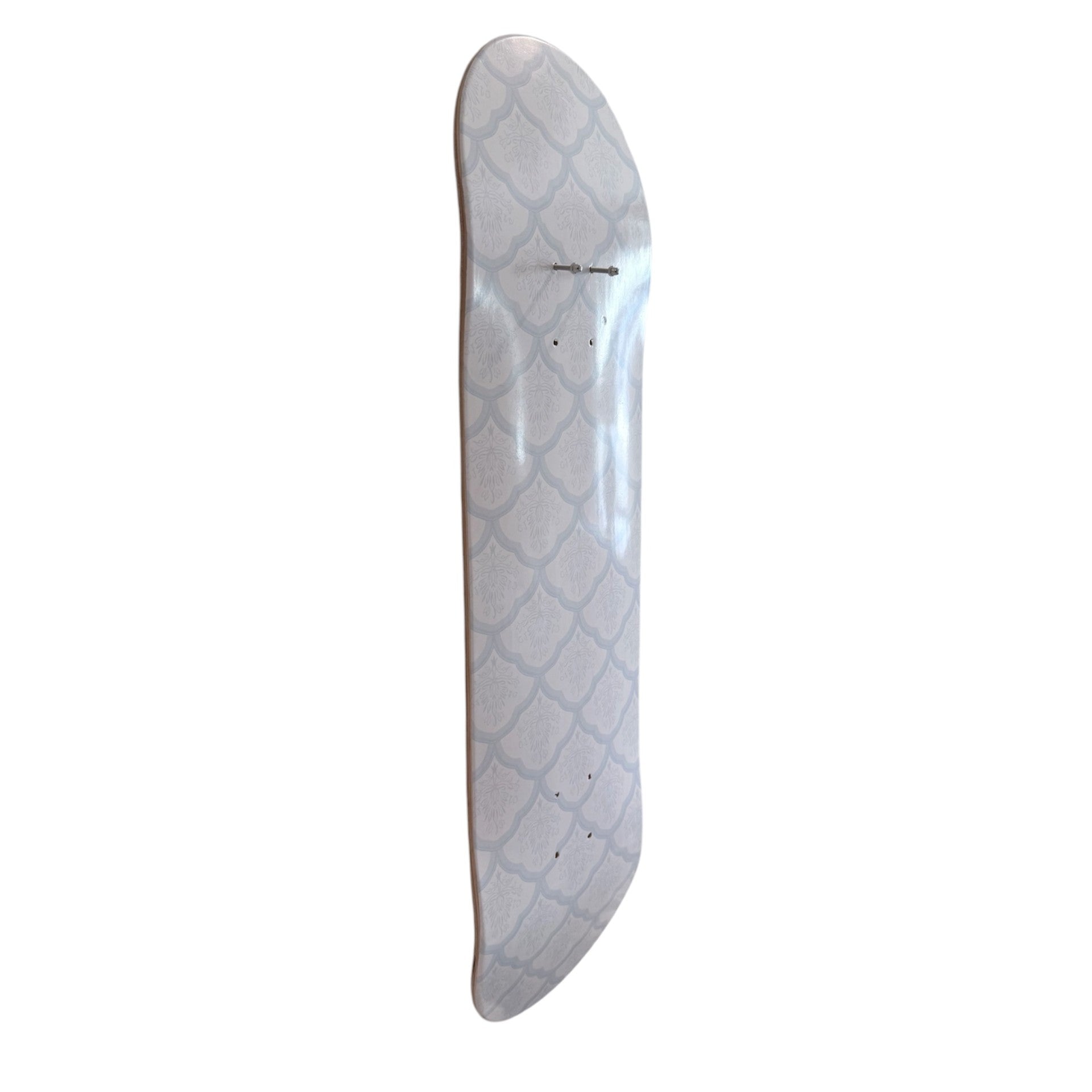 Blue Lattice Dreams- Soft Blue Quatrefoil Skateboard Wall Art #19