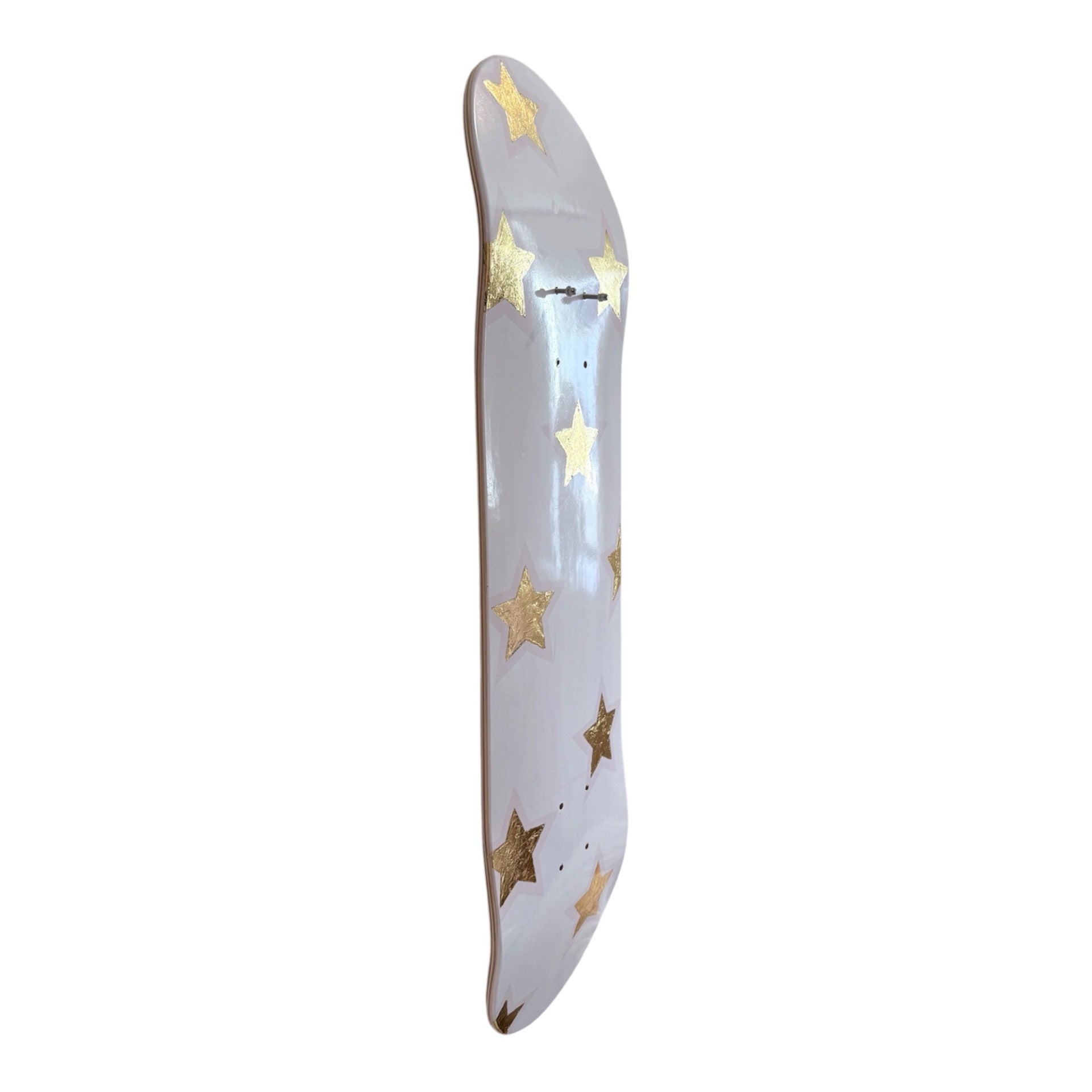 Golden Mini Stars- Blush & Gold Leaf Star Skateboard Wall Art – #DS-24