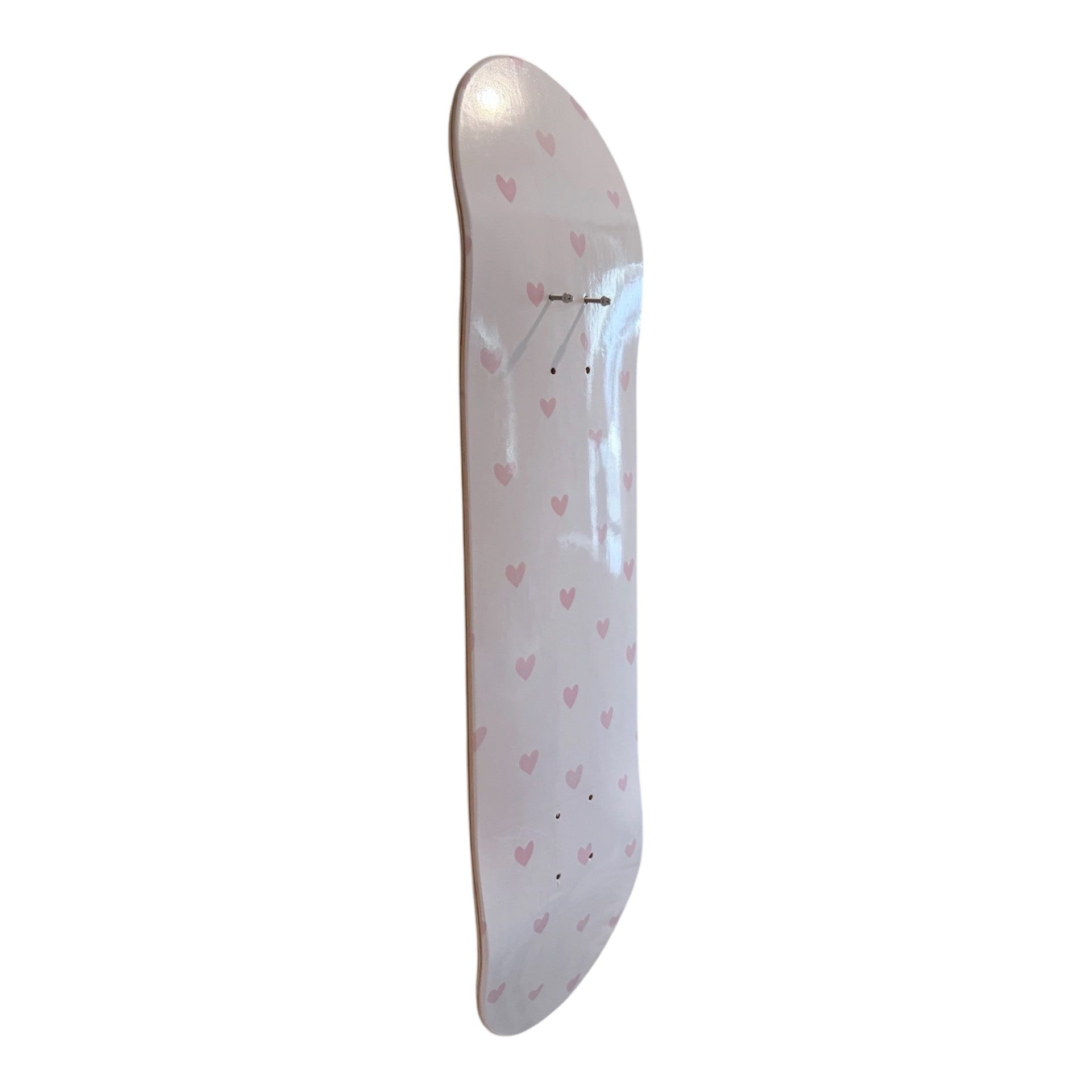 Hearts All Over- Pink Heart Skateboard Wall Art #13