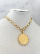 Gold Coin Pendant Necklace