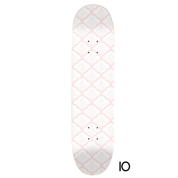 Pink Lattice Pattern Skateboard Wall Art #10