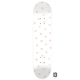 Hearts All Over- Pink Heart Skateboard Wall Art #13