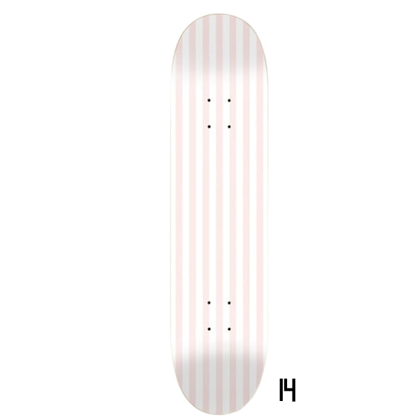 Pretty in Pink Stripes- Blush Stripe Skateboard Wall Art #14