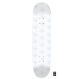 Snowflake Kisses- Soft Blue Floral Lace Skateboard Wall Art #18