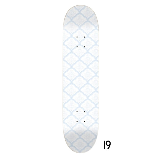 Blue Lattice Dreams- Soft Blue Quatrefoil Skateboard Wall Art #19
