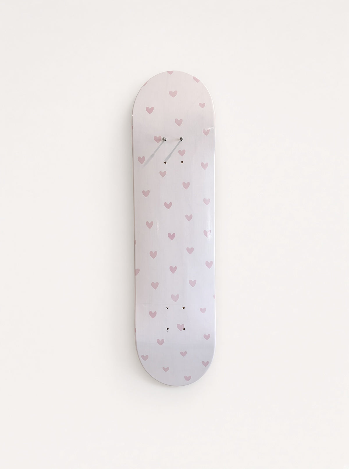 Hearts All Over- Pink Heart Skateboard Wall Art #13