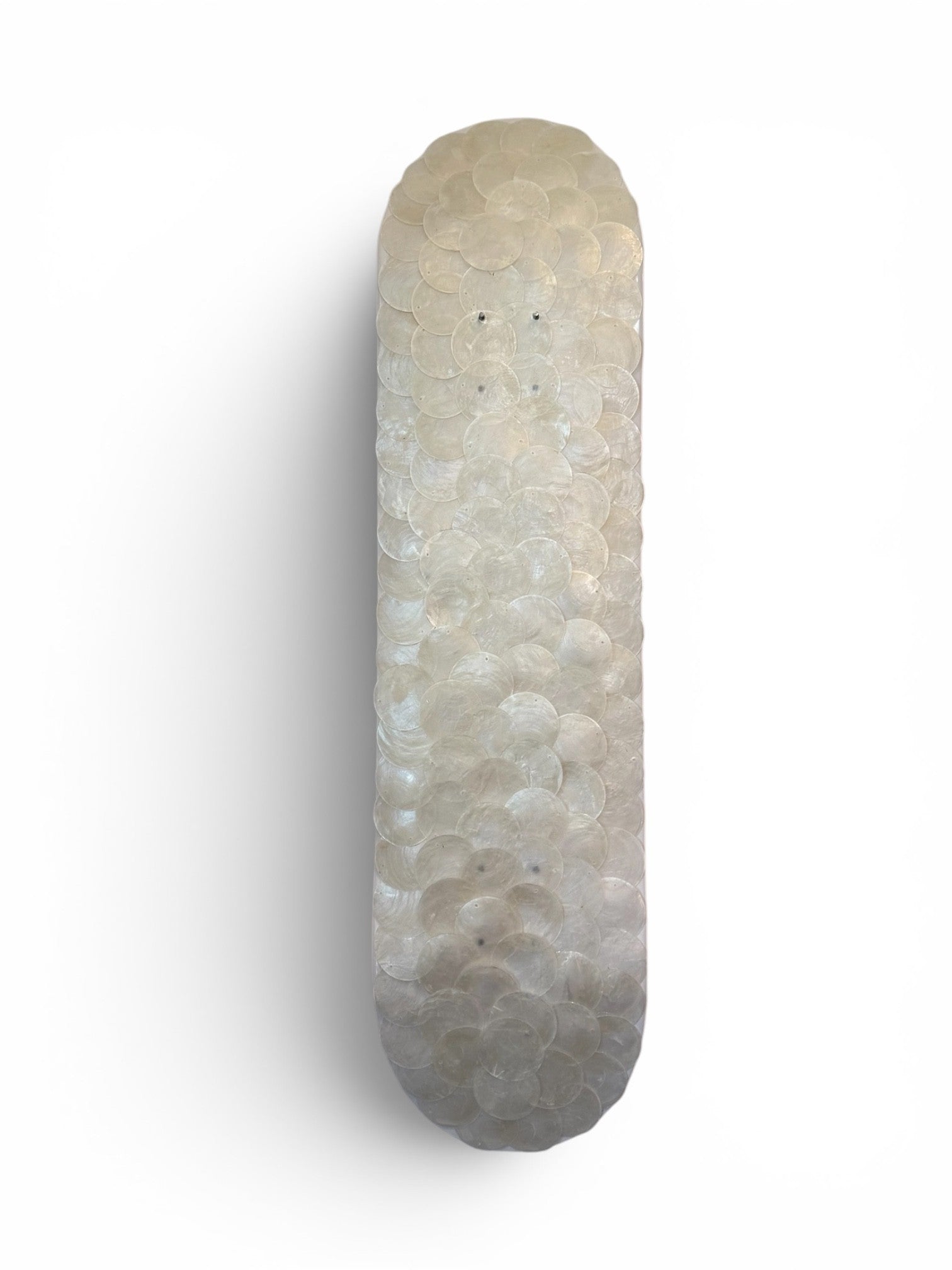 Shell Whisper- Natural Capiz Shell Skateboard Wall Art – #DS-25