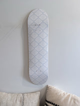 Blue Lattice Dreams- Soft Blue Quatrefoil Skateboard Wall Art #19