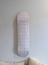 Pink Floral Damask Skateboard Wall Art #9