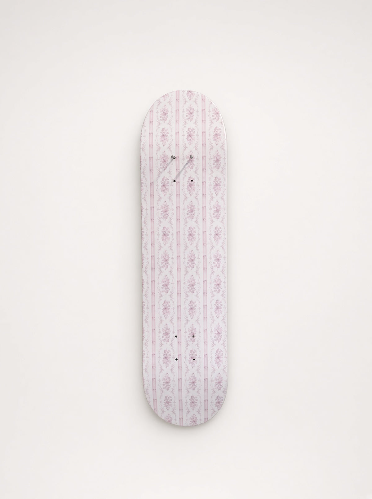 Pink Floral Damask Skateboard Wall Art #9