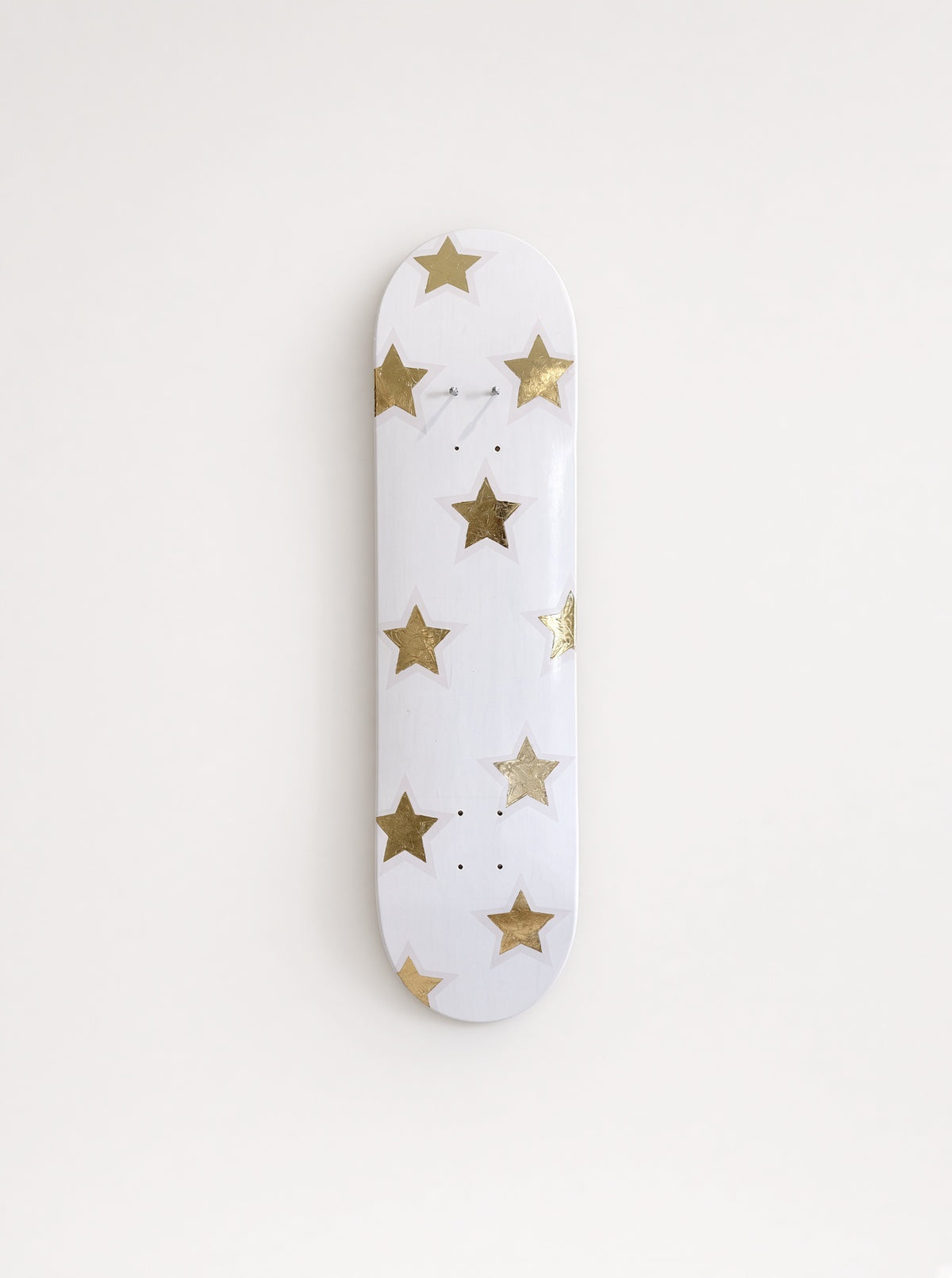 Golden Mini Stars- Blush &amp; Gold Leaf Star Skateboard Wall Art – #DS-24
