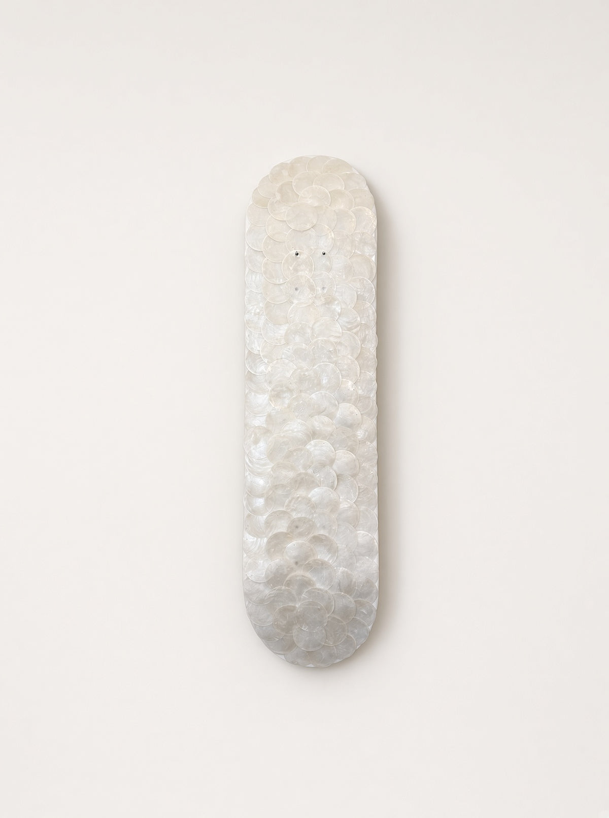 Shell Whisper- Natural Capiz Shell Skateboard Wall Art – #DS-25
