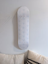 Snowflake Kisses- Soft Blue Floral Lace Skateboard Wall Art #18
