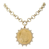 Gold Coin Pendant Necklace