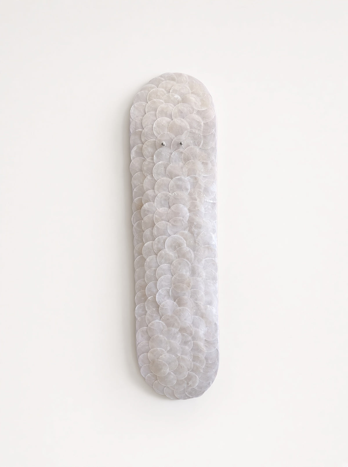 Blush Shell- Pink Capiz Shell Skateboard Wall Art – #DS-26