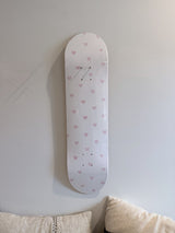 Hearts All Over- Pink Heart Skateboard Wall Art #13