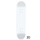 Blueberry Stripes- Soft Blue &amp; White Stripe Skateboard Wall Art #20