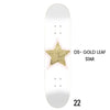 Golden Star- Pink & Gold Leaf Star Skateboard Wall Art – DS- #22