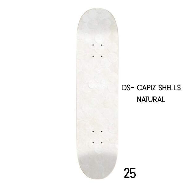 Shell Whisper- Natural Capiz Shell Skateboard Wall Art – #DS-25