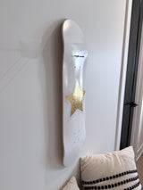 Golden Star- Pink & Gold Leaf Star Skateboard Wall Art – DS- #22