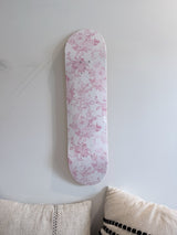 Pink Ribbon Toile- Vintage Floral Skateboard Wall Art #7