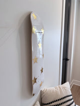 Golden Mini Stars- Blush &amp; Gold Leaf Star Skateboard Wall Art – #DS-24
