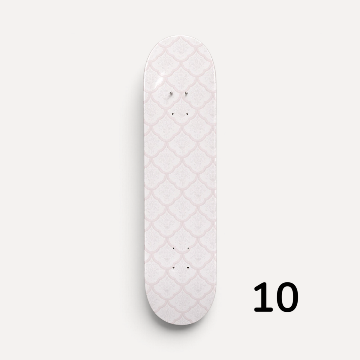 Pink Lattice Pattern Skateboard Wall Art #10