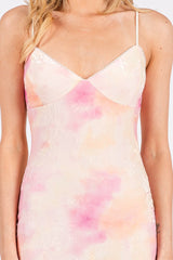 Dreamy Pink Tie-Dye Slip Maxi Dress | Girls Brunch to Beach Vacation